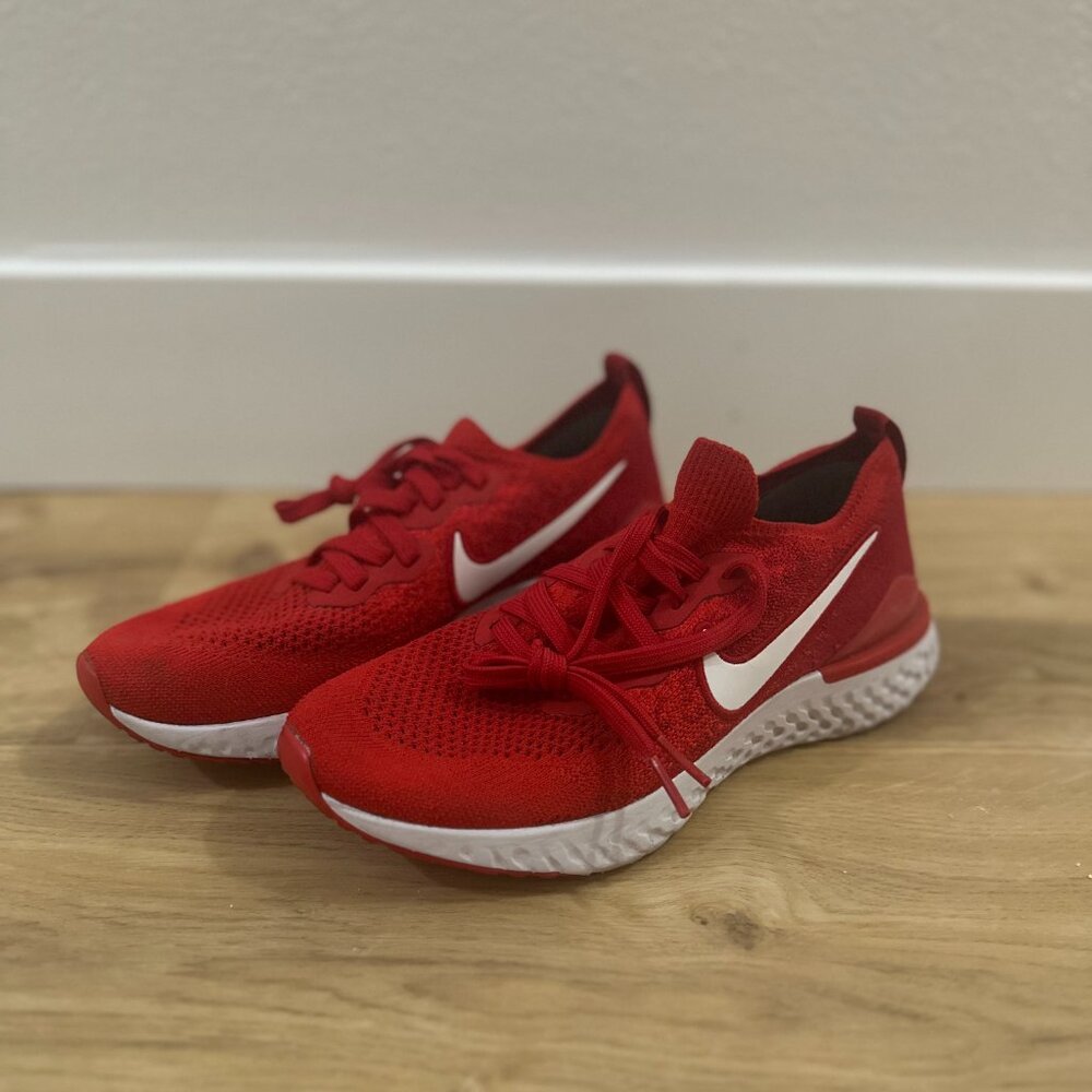 Nike Epic React Flyknit 2 In Red With White Detai… - image 1